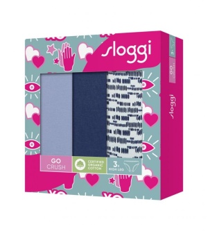 Pachet de 3 Chiloți răscroiți, Sloggi GO Crush High leg C3P