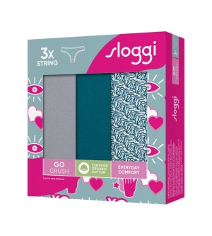 Pachet de 3 Chiloți tanga, Sloggi GO Crush String C3P