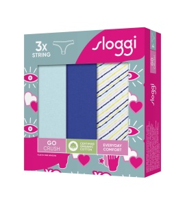 Pachet de 3 Chiloți tanga, Sloggi GO Crush String C3P