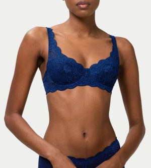 Sutien cu armătură și cupe buretate, Triumph Amourette 300 WHP Bleumarin - Img 4