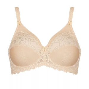 Sutien cu armătură și dantelă feminină, Triumph Romy W Bej - Img 4