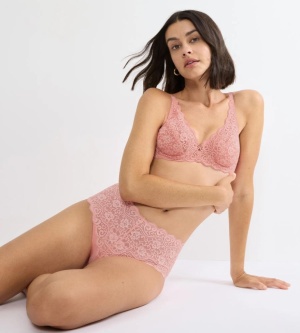 Sutien cu armătură și dantelă, Triumph Amourette W Roz - Img 4