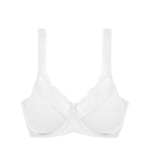 Sutien cu balene și cupe fără burete, cu acoperire completă, din dantela tulle, Triumph Stellina W Alb - Img 5