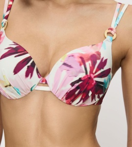 Sutien de baie cu sârmă și cupe buretate, imprimeu tropical, Triumph Summer Fleur WP - Img 4