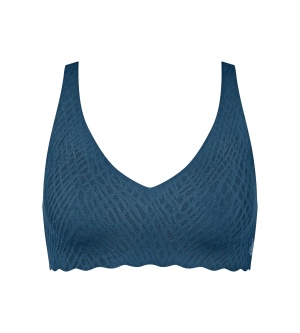 Sutien fără armătură, cupe detașabile, Sloggi ZERO Feel Bliss Soft bra Albastru - Img 5