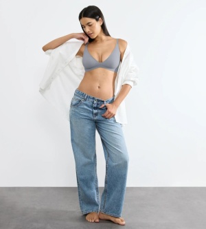 Sutien push-up cu burete detașabil, fără armătură, Sloggi ZERO Feel 2.0 THE UP P Bra Gri - Img 4