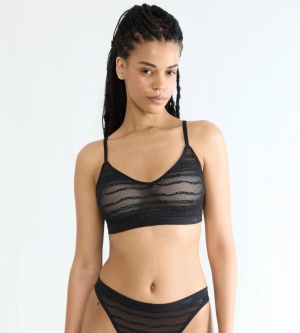 Sutien Push-up, Sloggi FREE Evolve PU Lace Negru