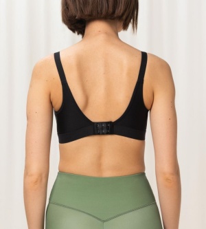 Sutien sport fără armătură, cu cupe modelatoare și respirabile, Triumph Triaction Wellness N Negru - Img 8