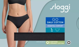 Chilot damă clasic din bumbac organic, Sloggi GO Daily Cotton Tai Negru - Img 7