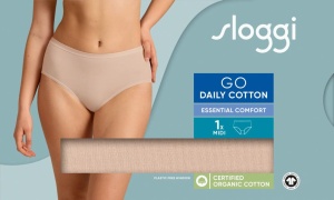 Chilot damă midi din bumbac organic, Sloggi GO Daily Cotton Midi Bej - Img 7