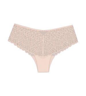 Chilot hipster cu tulle transparent, Triumph That Night In Vegas Hipster Crem - Img 5