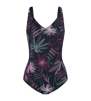Costum de baie întreg cu armătură, fără burete, Triumph Summer Tropics OW Negru - Img 5
