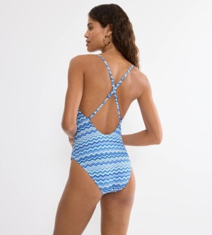Costum de baie întreg fără armătură, Triumph Mix & Match Summer OP 01 Albastru - Img 3