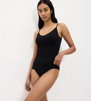 Maieu invizibil din bumbac, cu bretele subțiri, Triumph Feel Of Cotton Spaghetti Top - Img 3