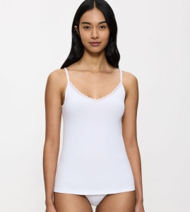 Maieu invizibil, subțire, din bumbac, Triumph Feel Of Cotton Spaghetti Top - Img 1