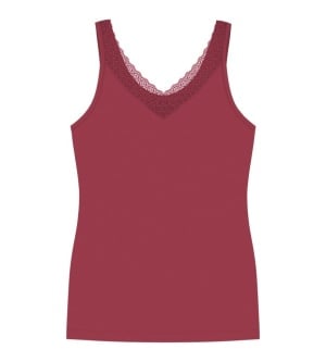 Maiou invizibil din Modal cu bretele late, Triumph Feel of Modal Tank Top Bordo - Img 5