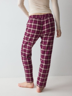 Pantaloni lungi din bumbac, Triumph Mix & Match Tapered Trouser Flannel Bordo - Img 3