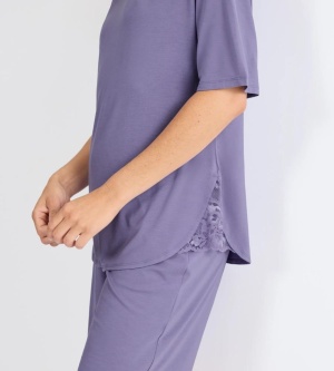 Pijama scurtă Triumph Timeless Sensuality Lila din modal - Img 3