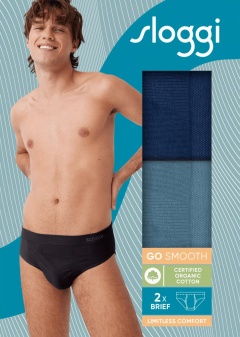 Set de 2 Chiloți din bumbac organic, Sloggi men GO Smooth Brief C2P - Img 7
