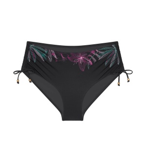 Slip de baie cu acoperire mare, Triumph Summer Tropics Maxi Negru - Img 5