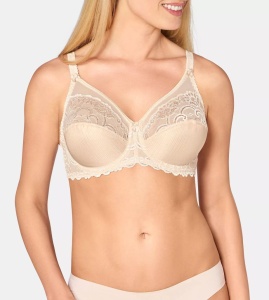 Sutien cu armătură și dantelă feminină, Triumph Romy W Bej