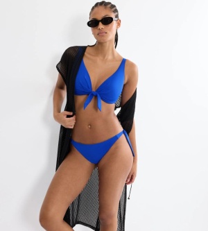 Sutien de baie cu armătură și decolteu adânc, Triumph Summer Twist W Albastru - Img 4