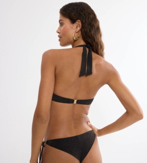 Sutien de baie push-up cu efect strălucitor lurex, Triumph Summer Sunset PU Plunge Negru - Img 2