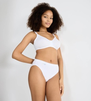 Sutien din bumbac fără armătură, Sloggi Basic+ N Alb - Img 4