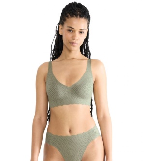 Sutien fără armătură, cupe detașabile, Sloggi ZERO Feel Bliss Soft bra Verde - Img 9