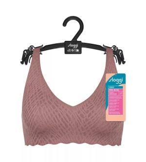 Sutien fără armătură, cupe detașabile, Sloggi ZERO Feel Bliss Soft bra Maro - Img 6
