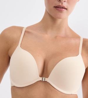Sutien push-up cu închidere frontală Triumph Pure Micro WHUF Bej - Img 4