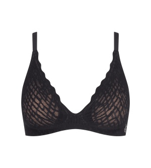 Sutien push-up fără armătură, Sloggi ZERO Feel Bliss THE UP P Bra Negru - Img 5
