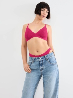 Sutien push-up fără armătură, Sloggi ZERO Feel Bliss THE UP P Bra Ciclam - Img 4