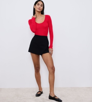 Bluză cu decolteu rotund adânc, Triumph Beauty Layers Top Scoop Neck Rosu