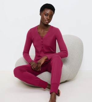 Bluză damă cu mânecă lungă din material moale, Triumph Mix & Match LSL Top Soft Bordo - Img 4