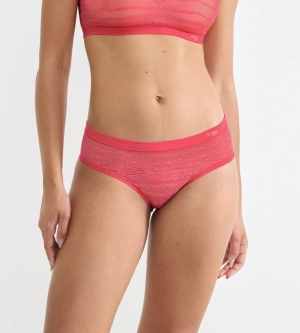 Boxeri din dantelă, Sloggi FREE Evolve Hipster Lace Coral