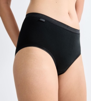 Chilot clasic cu talie medie, invizibil sub haine, Sloggi Basic+ Midi, Negru - Img 4