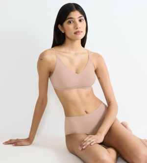 Chilot damă midi din bumbac organic, Sloggi GO Daily Cotton Midi Bej - Img 4