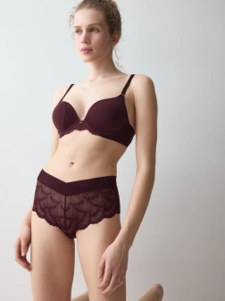 Chilot din dantelă elastică, Triumph Love in Lace Shorty Bordo - Img 4
