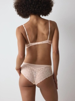 Chilot hipster cu tulle transparent, Triumph That Night In Vegas Hipster Crem - Img 2