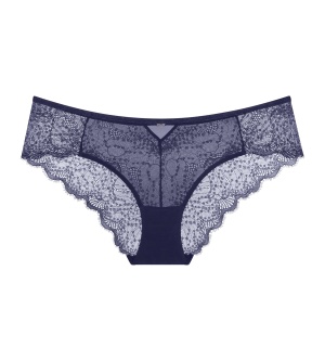 Chiloți din dantela delicată cu fire strălucitoare, Triumph Amourette Sparkle Hipster Bleumarin - Img 5