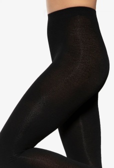 Ciorapi cu lână și bumbac, Gatta Touch of Wool 40 Den Nero  - Img 3