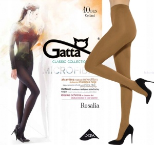 Ciorapi pantaloni din microfibră, semiopaci, mați, Gatta Rosalia 40 DEN Beige