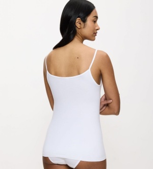 Maieu invizibil din bumbac, cu bretele subțiri, Triumph Feel Of Cotton Spaghetti Top - Img 2