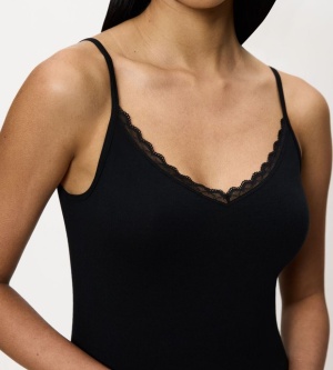 Maieu invizibil din bumbac, cu bretele subțiri, Triumph Feel Of Cotton Spaghetti Top - Img 4
