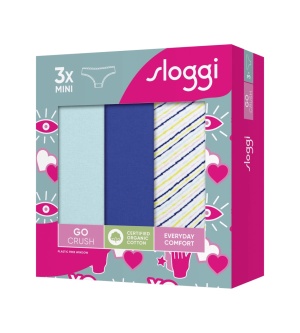 Pachet de 3 Chiloți cu talie joasă, Sloggi GO Crush Mini C3P
