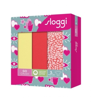 Pachet de 3 Chiloți răscroiți, Sloggi GO Crush High leg C3P