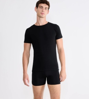 Set 2 bucati, Tricou pentru bărbați, Sloggi Men GO ABC 2.0, Negru