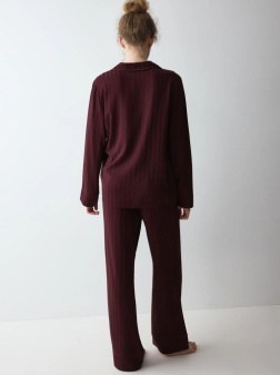 Set de pijama din două piese, Triumph Amourette Jacquard PW Bordo - Img 2