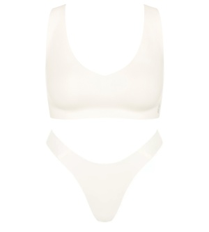 Set lenjerie, Sloggi ZERO Feel 2.0 Bralette + Tiny tanga Crem
